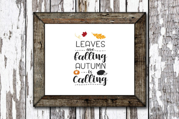 Reviewing Leaves Are Falling Autumn Quote for Embroidery